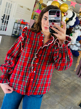 Clara Plaid Blouse