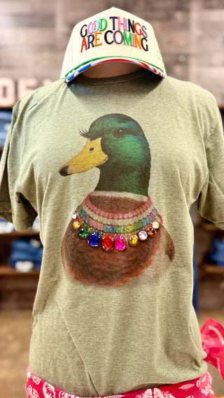 Jeweled Collar Mallard Duck Tee