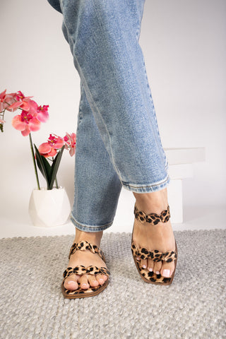 Round of Applause Leopard Sandals by Corkys