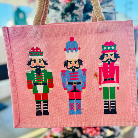 Holiday Jute Tote Bags