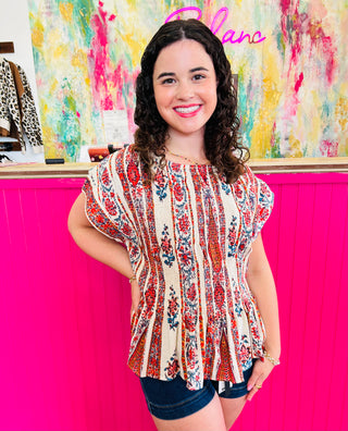 Kesia Cap Sleeve Top