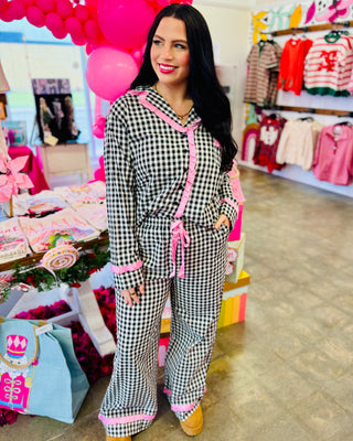 Black & White Gingham Pajams