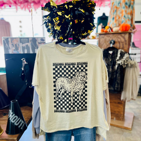 Checkered Bulldogs Tee