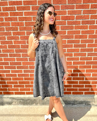 Rizalyn Mini Dress in Grey