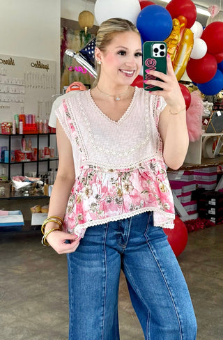Kylian Relaxed Top in Pale Pink