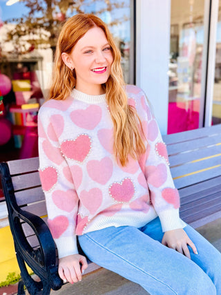 Heart Pearl Sweater