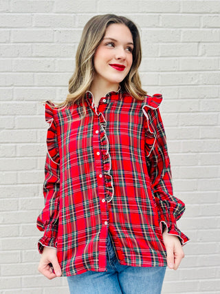 Clara Plaid Blouse