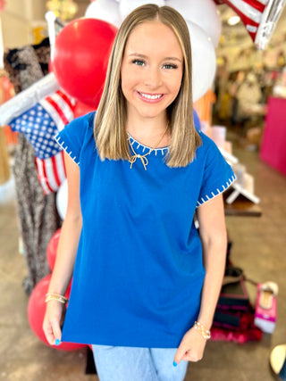 Shania Stitched Knit Top