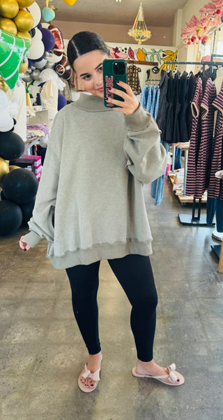Avani Vintage Mock Neck Sweatshirt