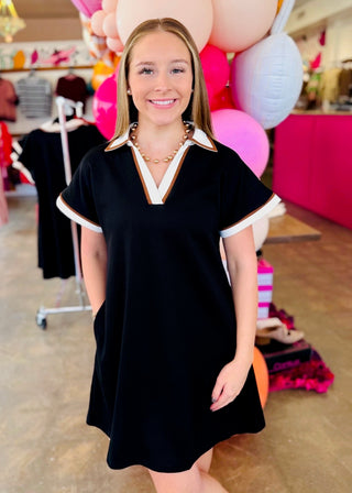 Serra Casual Mini Dress in Black
