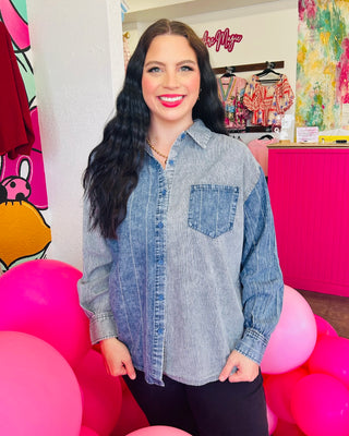 Amira Washed Shirt Top