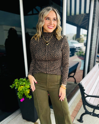 Luanne Leopard Knit Top