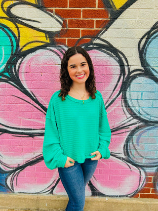 Freya Waffle Knit Top