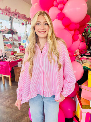 Fiona Pin-Striped Blouse