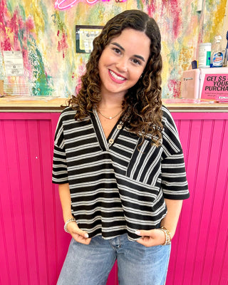 Keshia Knit Top in Black