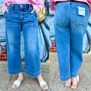 Benito Cropped Wide Leg Jeans