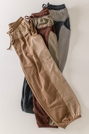 Nadine Drawstring Jogger Pants in Chocolate