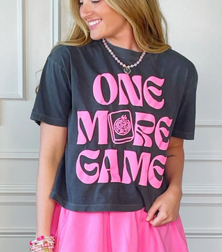 One More Game Crop Tee