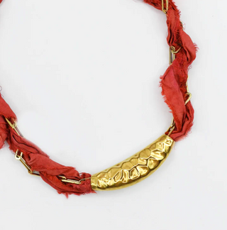 Brick Red Scarlet Twist Collar