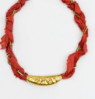 Brick Red Scarlet Twist Collar