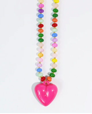 Happy Colorful Heart Necklace
