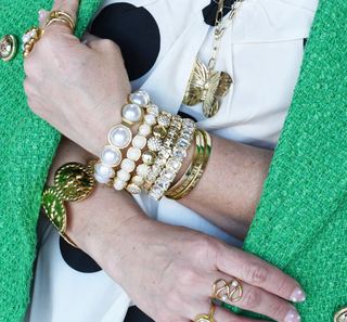 Radiant Gold Crystal Stack Set