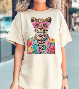 Cheetah Flower Suit Tee