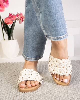 Spring Fever White Sandal by Corkys