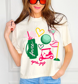 Golf Collage Cropped Tee