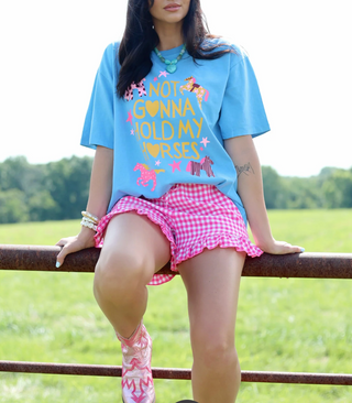 Not Gonna Hold Horses Tee by Poppy & Pine