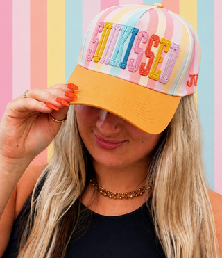Sunkissed Multi Pastel Striped Cap