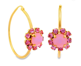 Mini Bianca Hoops in Petal Pink by TOVA