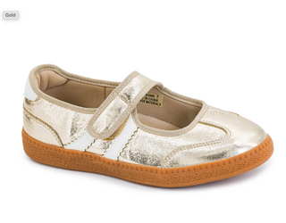 Calm Down Velcro Gold Sneakers by Corkys