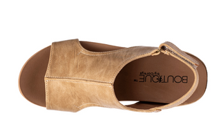Volta Wedge Sandals by Corkys in Taupe