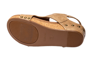 Volta Wedge Sandals by Corkys in Taupe