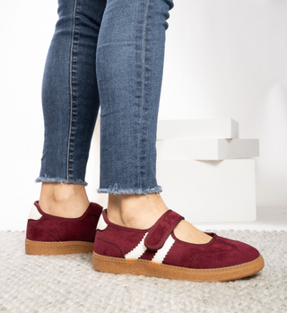 Calm Down Velcro Wine Sneakers by Corkys