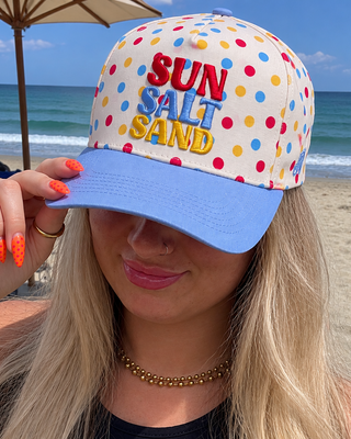 Sun Salt Sand Polka Dot Cap
