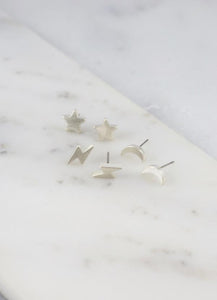 Wilmur Scratch Metal Studs - Silver